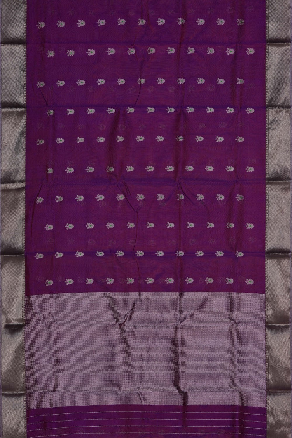 Image of Chanderi Tissue Silk Purple Saree